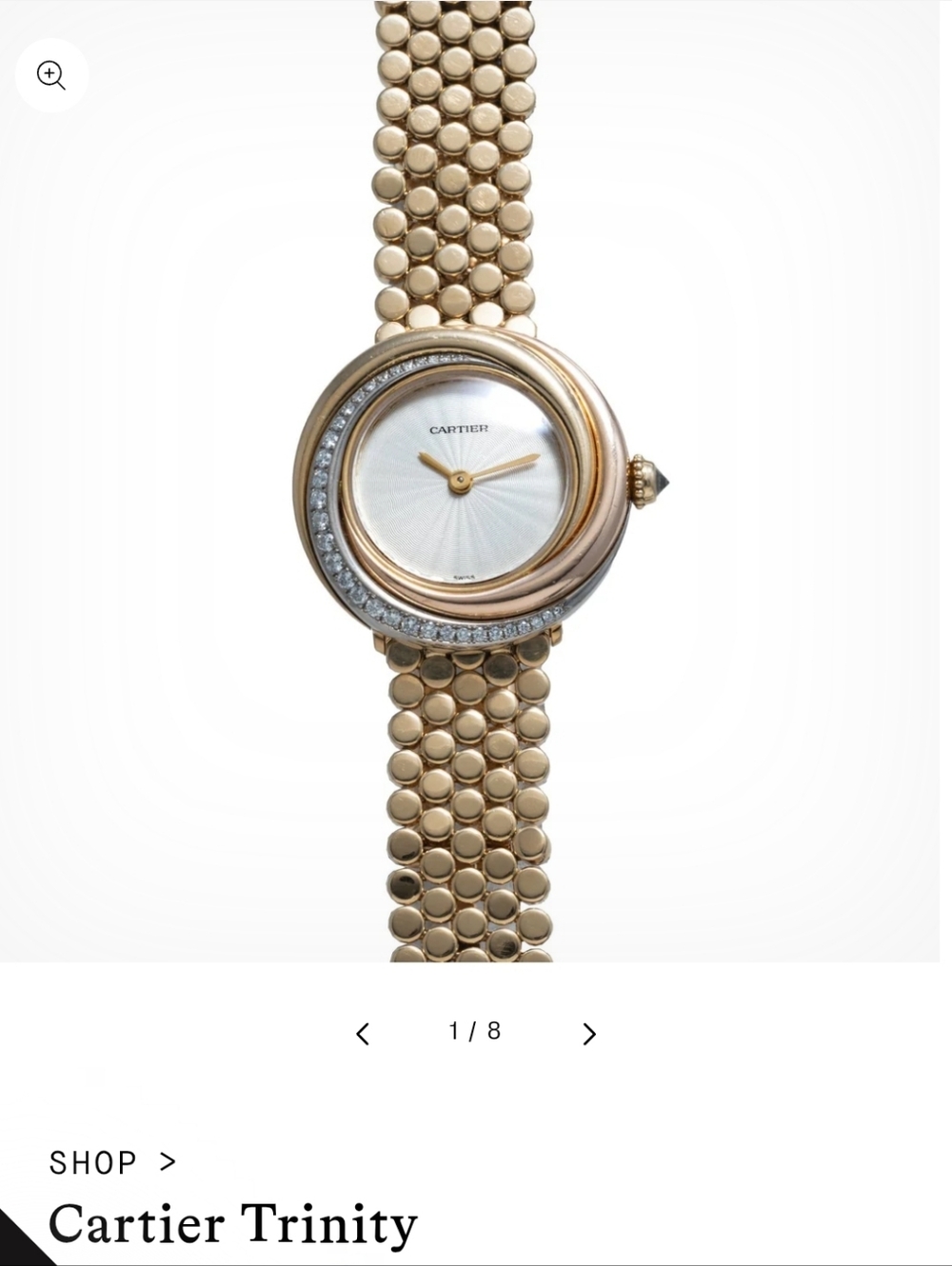 Cartier 18K Gold Bracelet Part/clasp For Cartier Trinity 18K Cold Watch - Picture 10 of 13